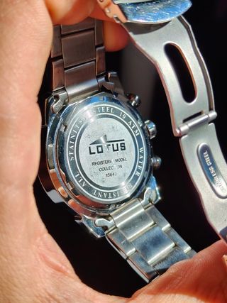 Reloj Lotus Cronógrafo Azul y Plateado