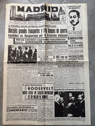 Cartel Guerra Civil
periódico postguerra