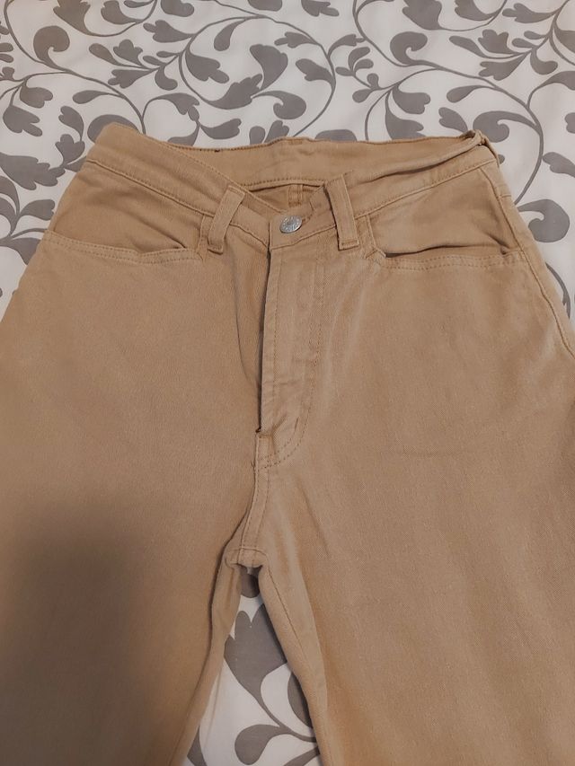 Calças Rep Womam Bege Tamanho 34