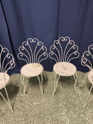 4 sillas jardín francesas 