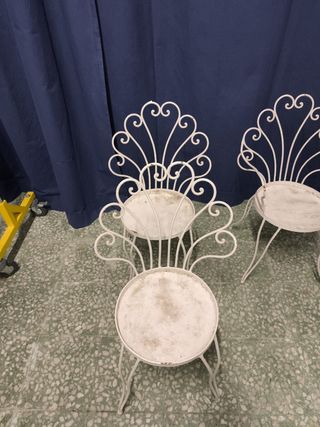 4 sillas jardín francesas 