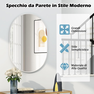 Specchio da Parete, Specchio IP44 da Bagno Ovale M