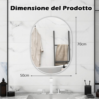 Specchio da Parete, Specchio IP44 da Bagno Ovale M