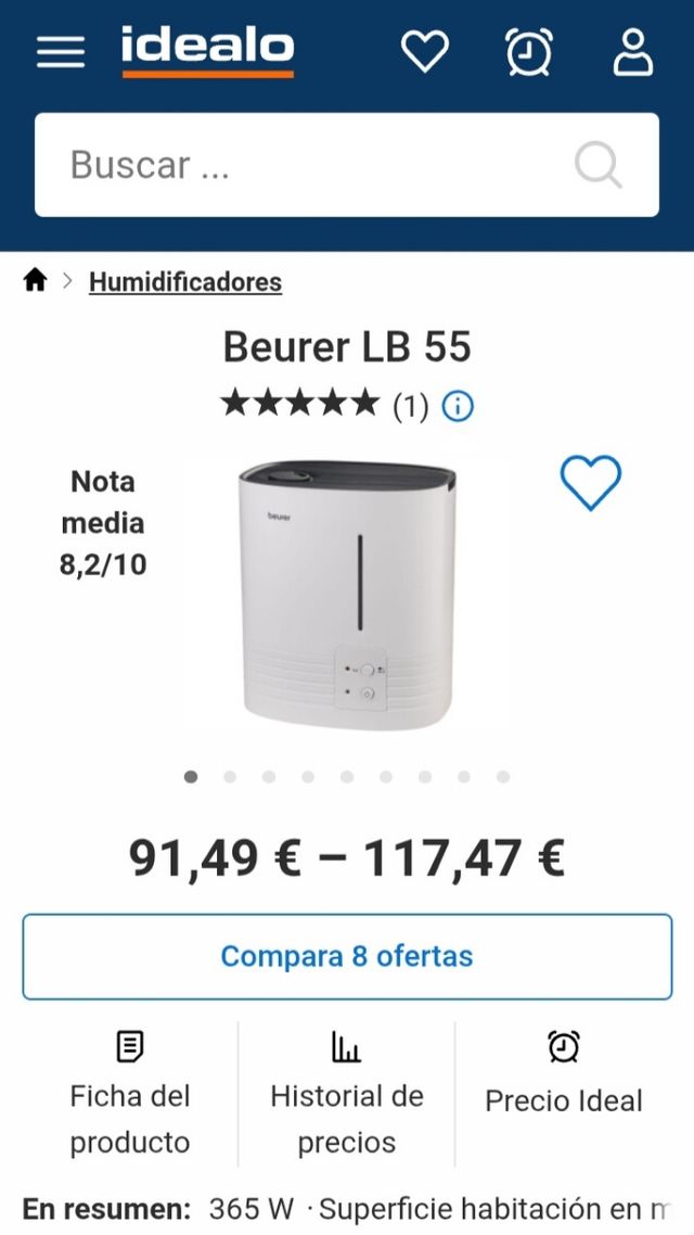 Humidificador Beurer LB55 - Exposición