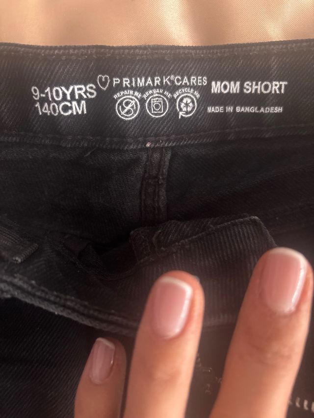 Pantalón corto niña negro