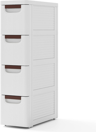 Mobile Bagno con 4 Cassetti, Mobiletto Bagno Salva