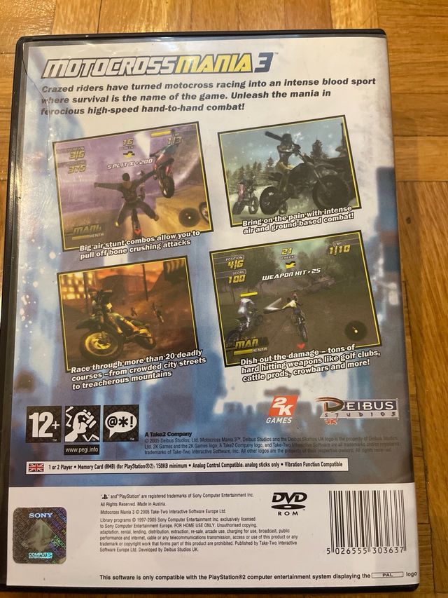 Motocross Manía 3 PS2 (Solo Carátula)