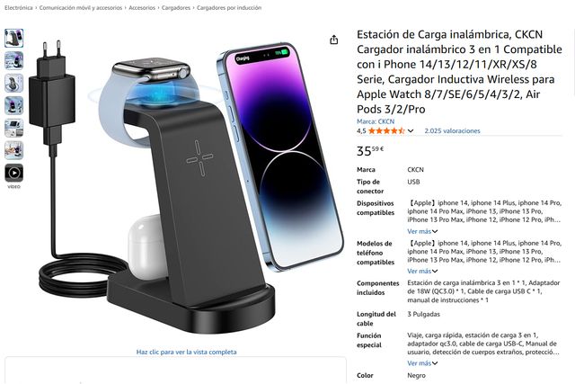 ¡-50%! | Estación Carga Inalámbrica 3 en 1 – CKCN