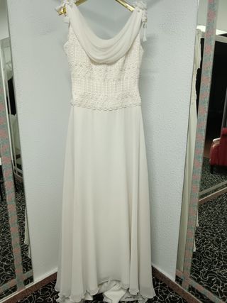 Vestido de Novia/Eventos blanco crema