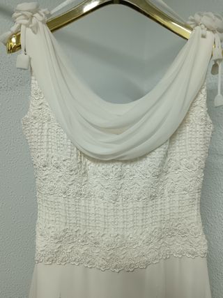 Vestido de Novia/Eventos blanco crema