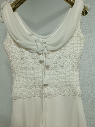 Vestido de Novia/Eventos blanco crema