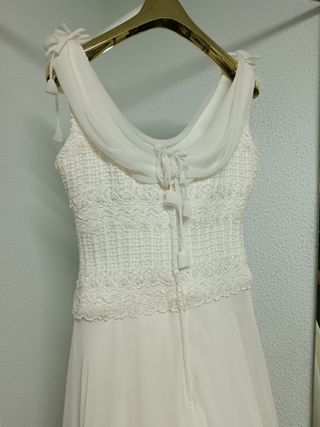 Vestido de Novia/Eventos blanco crema