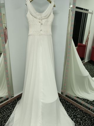 Vestido de Novia/Eventos blanco crema