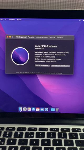 MacBook Pro Retina 13” 2015 de 256Gb y 8Gb RAM 