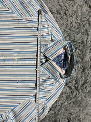 Camisa Tommy Hilfiger Rayas Azul Blanco Shirt