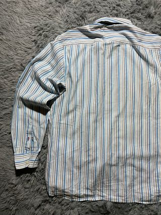 Camisa Tommy Hilfiger Rayas Azul Blanco Shirt