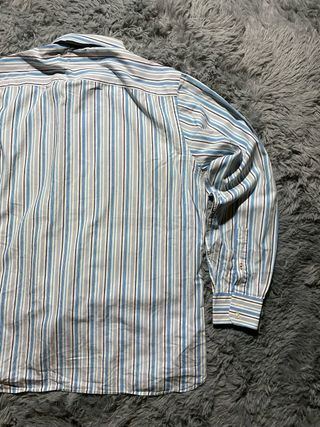 Camisa Tommy Hilfiger Rayas Azul Blanco Shirt