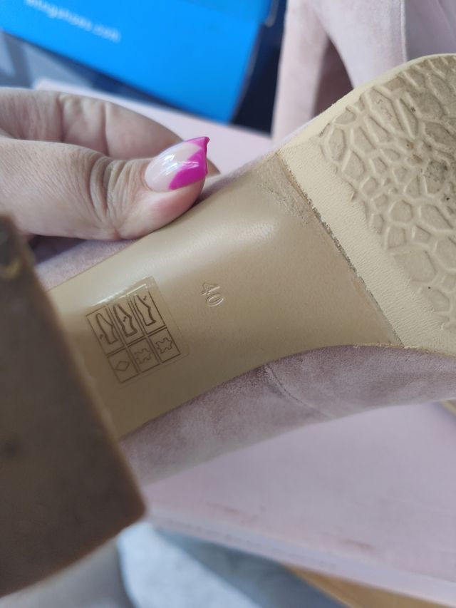 Scarpe Lalebu taglia 40 rosa e oro con decorazione Joya