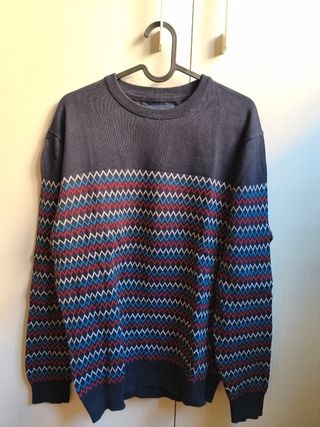 Jersey hombre azul y rojo