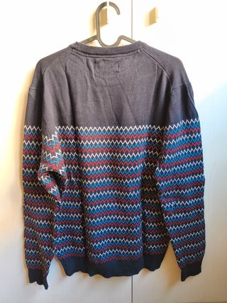Jersey hombre azul y rojo
