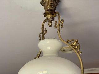 Lámpara Techo Vintage Porcelana y Bronce