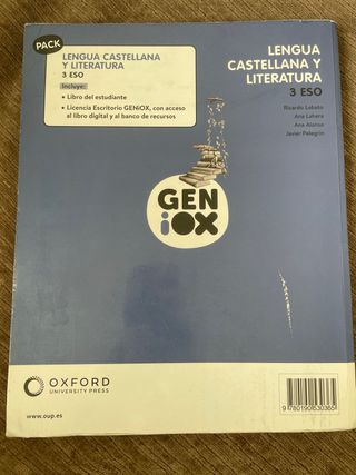 Lengua Castellana y Literatura 3 ESO Geniox Oxford