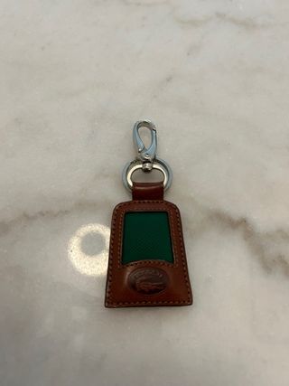 Llavero Lacoste Piel Marrón y Verde
