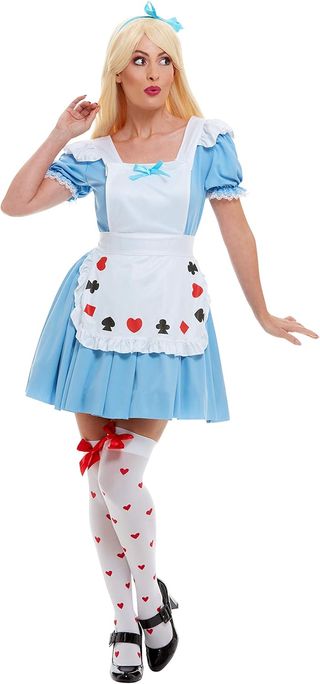 ✨ - Smiffys Disfraz de nina baraja de cartas, Azul