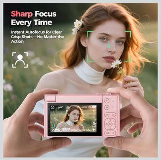 Cámara Digital 4K Profesional Rosa