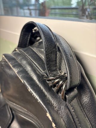 Mochila pequeña cuero Primadonna negra