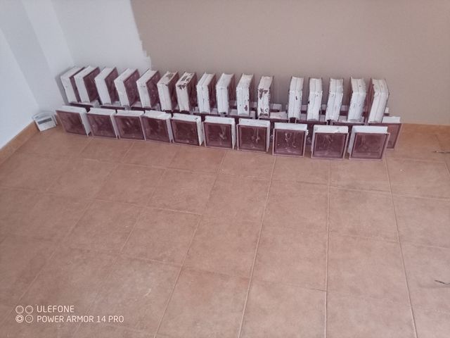 Ladrillos de vidrio lila claro - 46 unidades