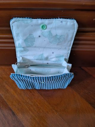 Cartera acordeón azul