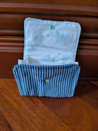 Cartera acordeón azul