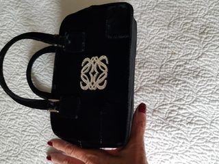 Bolso LOEWE joya Amazona terciopelo negro