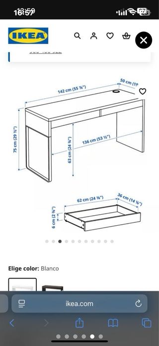 Escritorio doble IKEA blanco