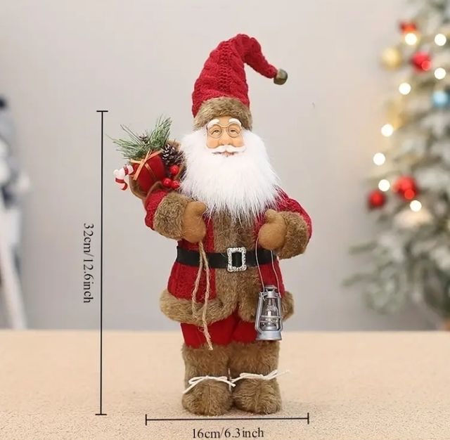 Figura rustica di Babbo Natale 32x16cm