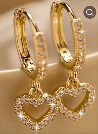Pendientes mujer corazón oro