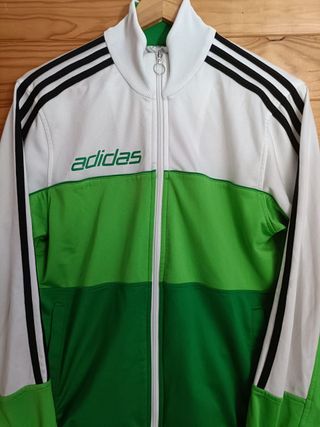 Sudadera Adidas Color Verde, Blanco y Negro S