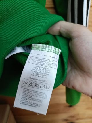 Sudadera Adidas Color Verde, Blanco y Negro S