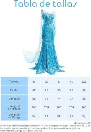✨ - Disfraz Adulto Princesa de Cuento Elsa Costume