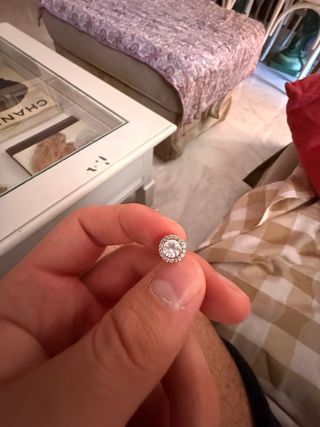 Pendiente oro con circonita