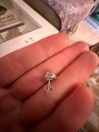 Pendiente oro con circonita