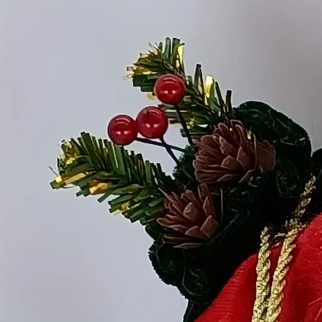 Papá Noel con Saco y Farol 17x30cm