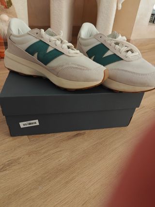 New Balance 370 Blancas/Teal Talla 40