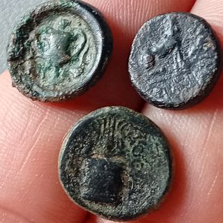 ≡ Lote de 3 monedas griegas Imperio griego 
