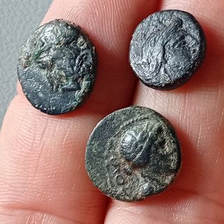 ≡ Lote de 3 monedas griegas Imperio griego 