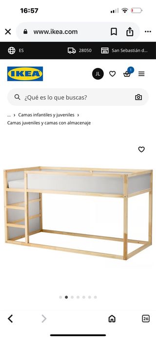 Cama Juvenil IKEA Madera