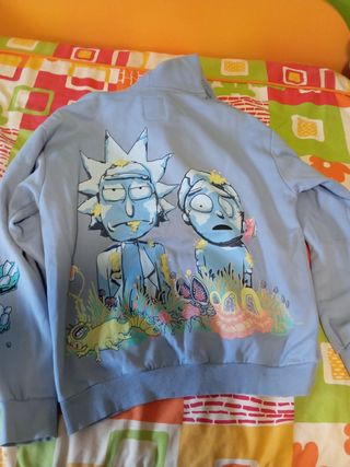 Sudadera Rick and Morty azul multicolor