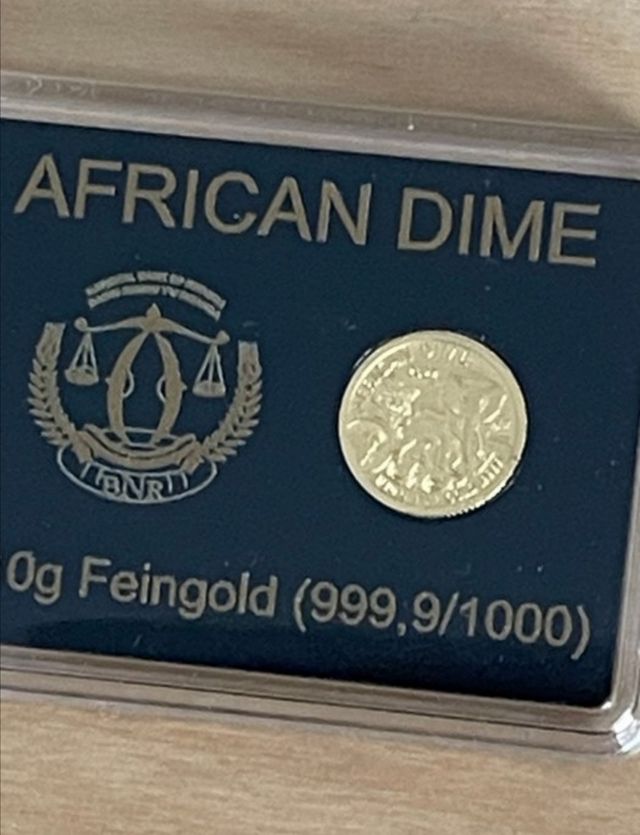 Moneda de Oro African Dime 1/10g