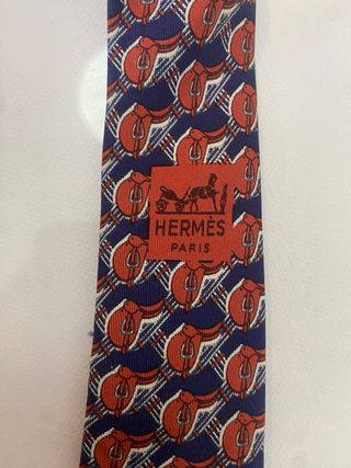 Corbata Hermes Azul y Roja